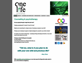 onelifecounselling.com.au screenshot