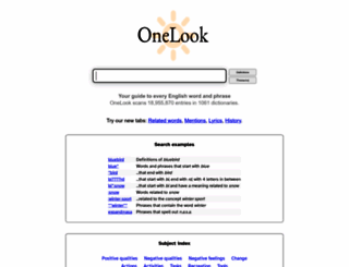 onelook.com screenshot