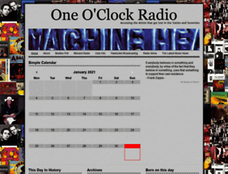 oneoclockradio.com screenshot