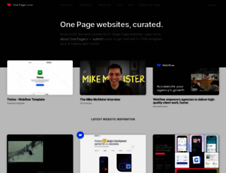 onepagelove.com screenshot