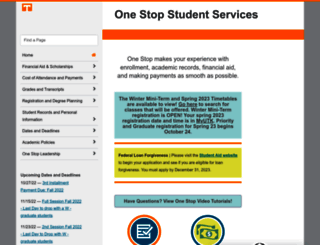 Access onestop.utk.edu. Home - One Stop Student Services