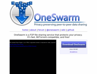oneswarm.cs.washington.edu screenshot
