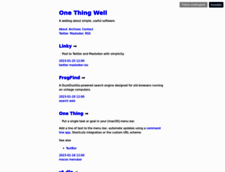 onethingwell.org screenshot