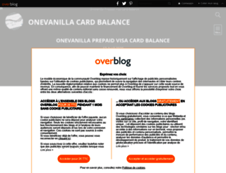 onevanillacardbalance.over-blog.com screenshot