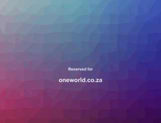 oneworld.co.za screenshot