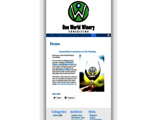 oneworldwinery.com screenshot