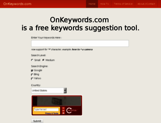 onkeywords.com screenshot