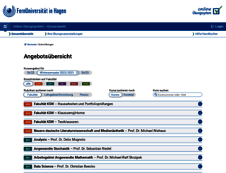 online-uebungssystem.fernuni-hagen.de screenshot