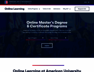 online.american.edu screenshot