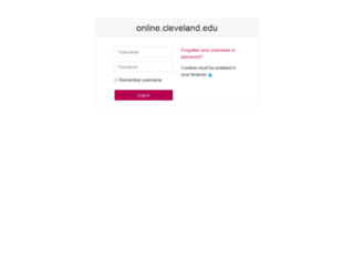 online.cleveland.edu screenshot