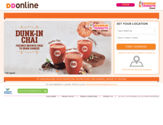 online.dunkinindia.com screenshot