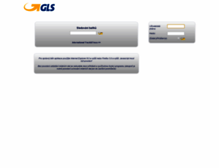 online.gls-czech.com screenshot