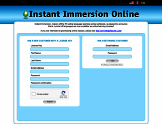 online.instantimmersion.com screenshot