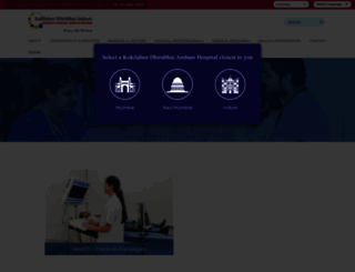 online.kokilabenhospital.com screenshot