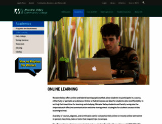 online.morainevalley.edu screenshot