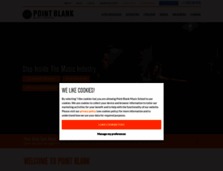 online.pointblanklondon.com screenshot