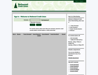 online.redwoodcu.org screenshot