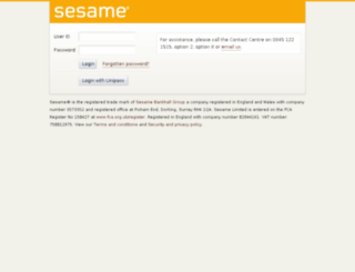 online.sesame.co.uk screenshot