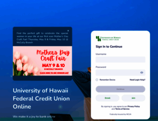 online.uhfcu.com screenshot