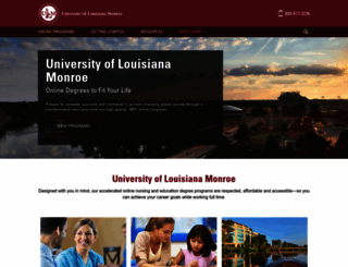 online.ulm.edu screenshot