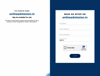 onlineadmission.in screenshot