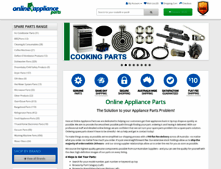 onlineapplianceparts.com.au screenshot