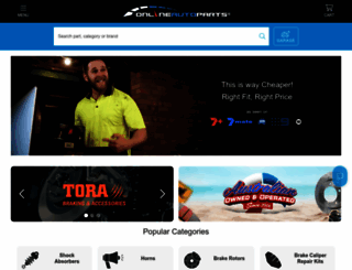 onlineautoparts.com.au screenshot