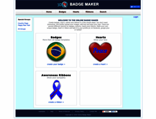 onlinebadgemaker.com screenshot