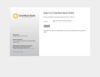 onlinebanking.owb.com screenshot