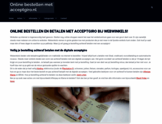 onlinebestellenmetacceptgiro.nl screenshot
