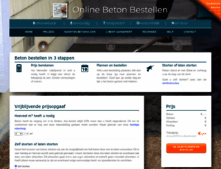 onlinebetonbestellen.nl screenshot