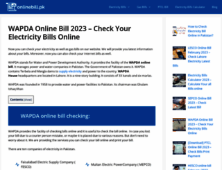 onlinebill.pk screenshot