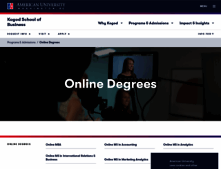 onlinebusiness.american.edu screenshot