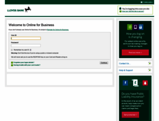 onlinebusiness.lloydsbank.co.uk screenshot