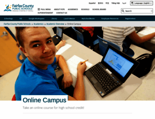 onlinecampus.fcps.edu screenshot
