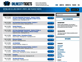 onlinecitytickets.com screenshot