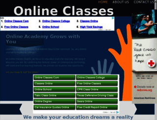 onlineclassessearch.com screenshot