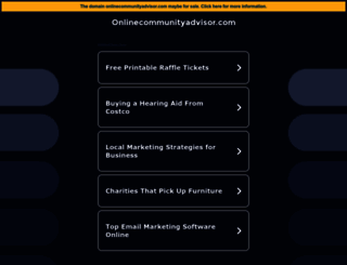 onlinecommunityadvisor.com screenshot