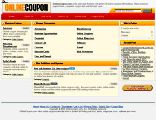 onlinecoupon.com screenshot