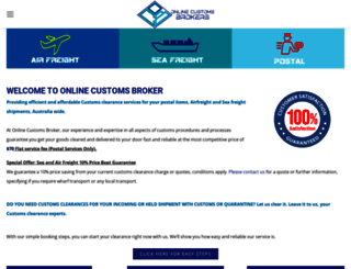 onlinecustomsbrokers.com.au screenshot