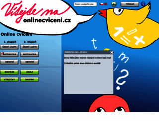 onlinecviceni.cz screenshot