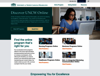 onlinedegree.uncw.edu screenshot