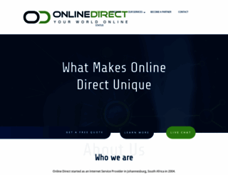 onlinedirect.co.za screenshot