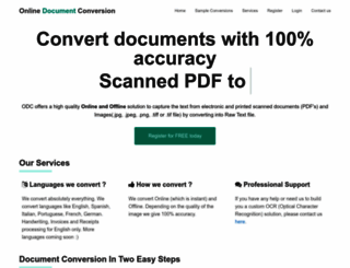 onlinedocumentconversion.com screenshot