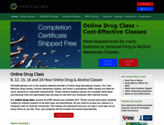 onlinedrugclass.com screenshot