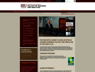 onlinegrad.business.siu.edu screenshot