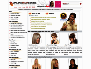 onlinehairstore.com screenshot