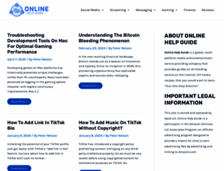 onlinehelpguide.com screenshot