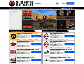 onlinehuntingauctions.com screenshot