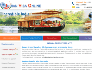 onlineindianvisa.org.in screenshot